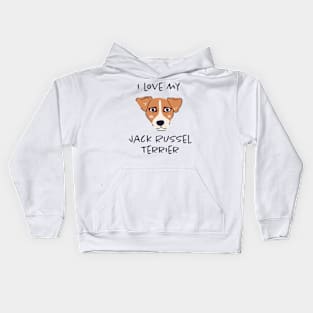 I Love My Jack Russel Terrier Kids Hoodie